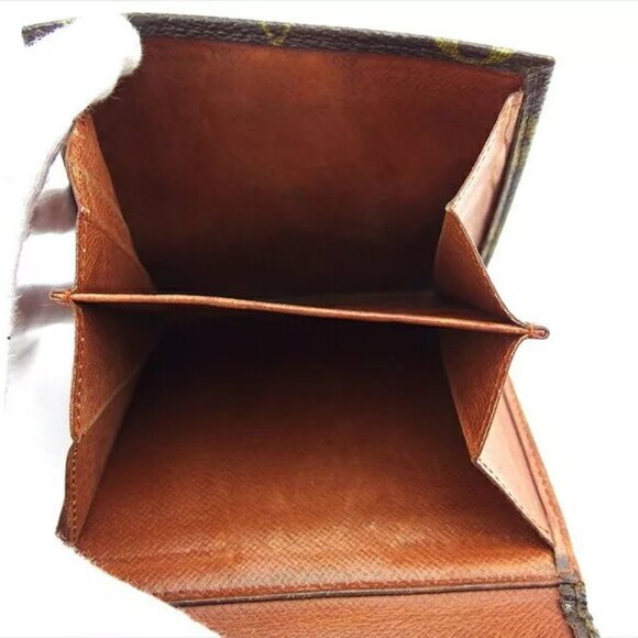 LOUIS VUITTON W Hook Wallet Monogram Dark PVC x Leather Authentic USED T21164 - Picture 5 of 7